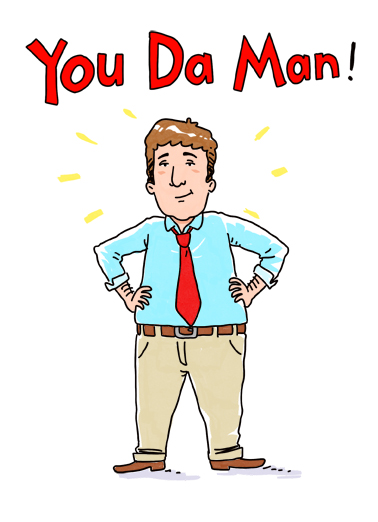 You Da Man Birthday Card Cover