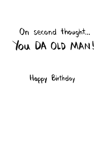 You Da Man Birthday Card Inside